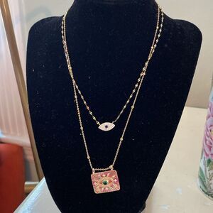 Reclaimed with Love - 2 Evil Eye necklaces - wear layered or seperate